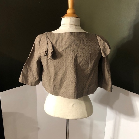 BCBG Brown Cropped Jacket Size Small NWOT - Picture 4 of 7
